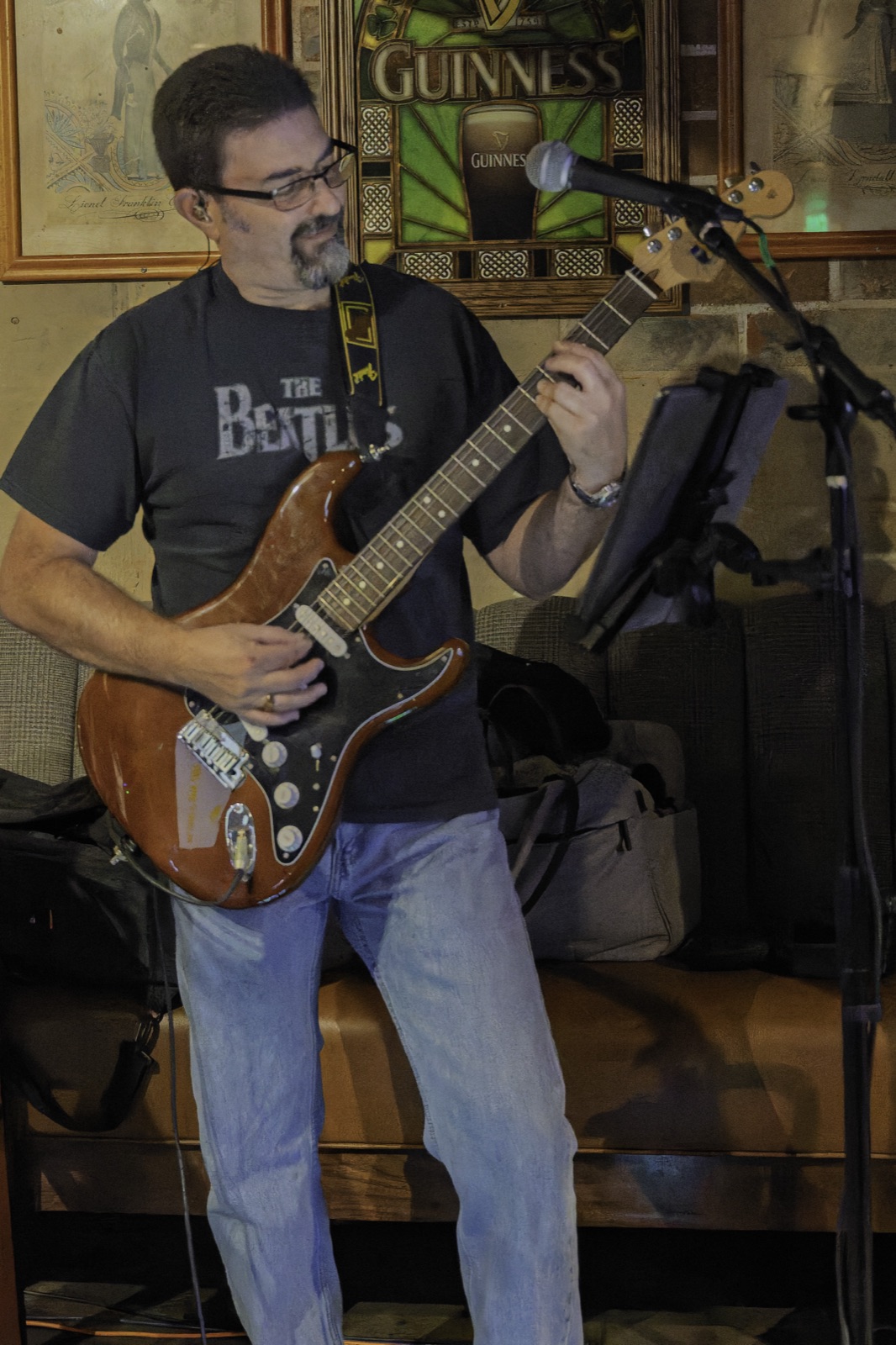 Hall Pass guitarist mid-song at Muldoon's